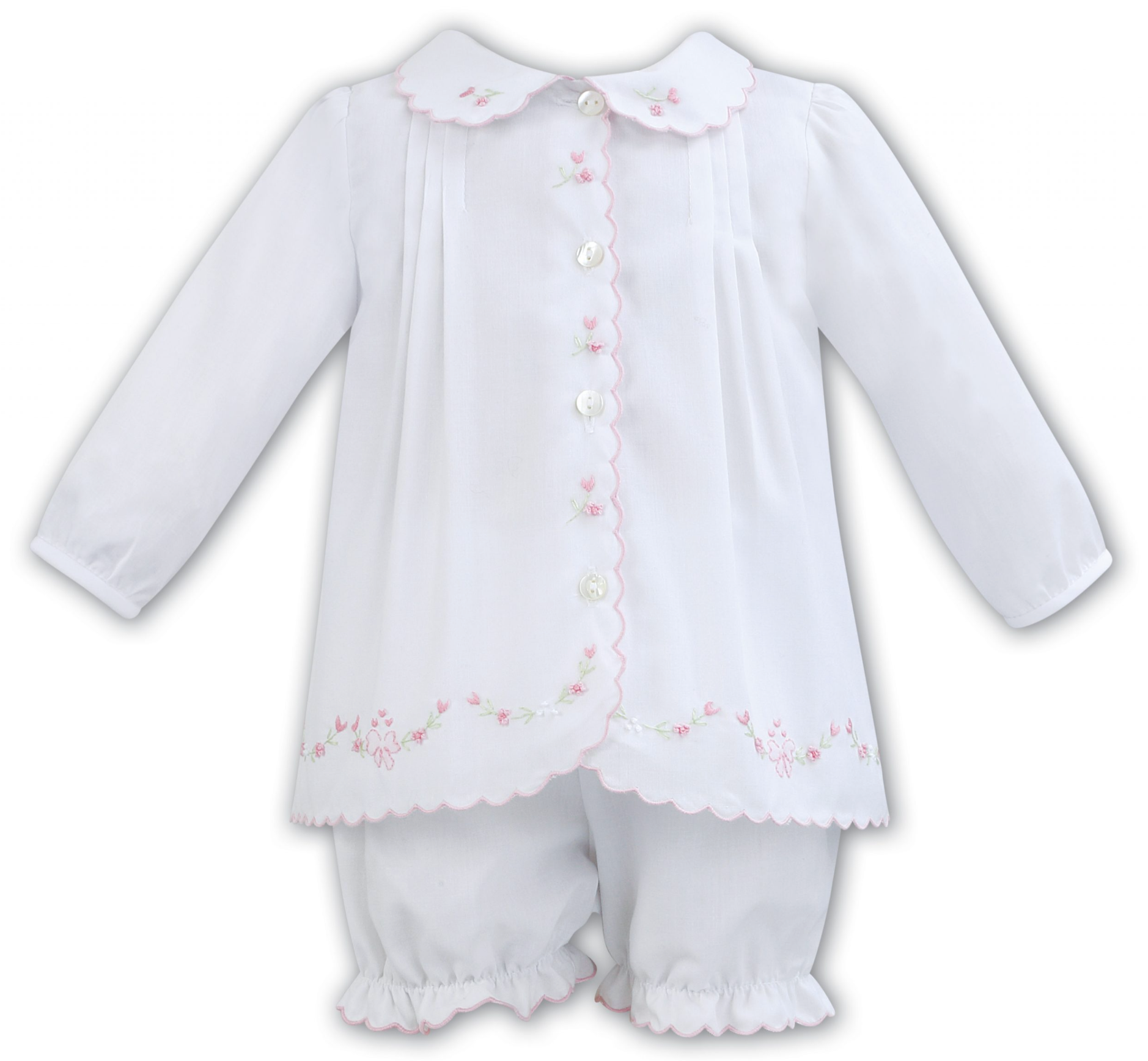 Floral Border Set-Pink & White (Toddler)