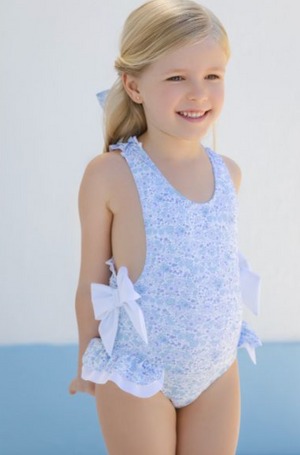 Blue Ditsy Floral Swimsuit (Baby)