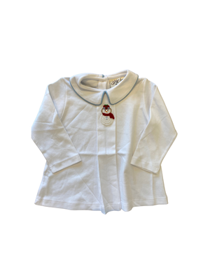 Baby Blue Snowman Peter Pan LS Shirt (Infant)