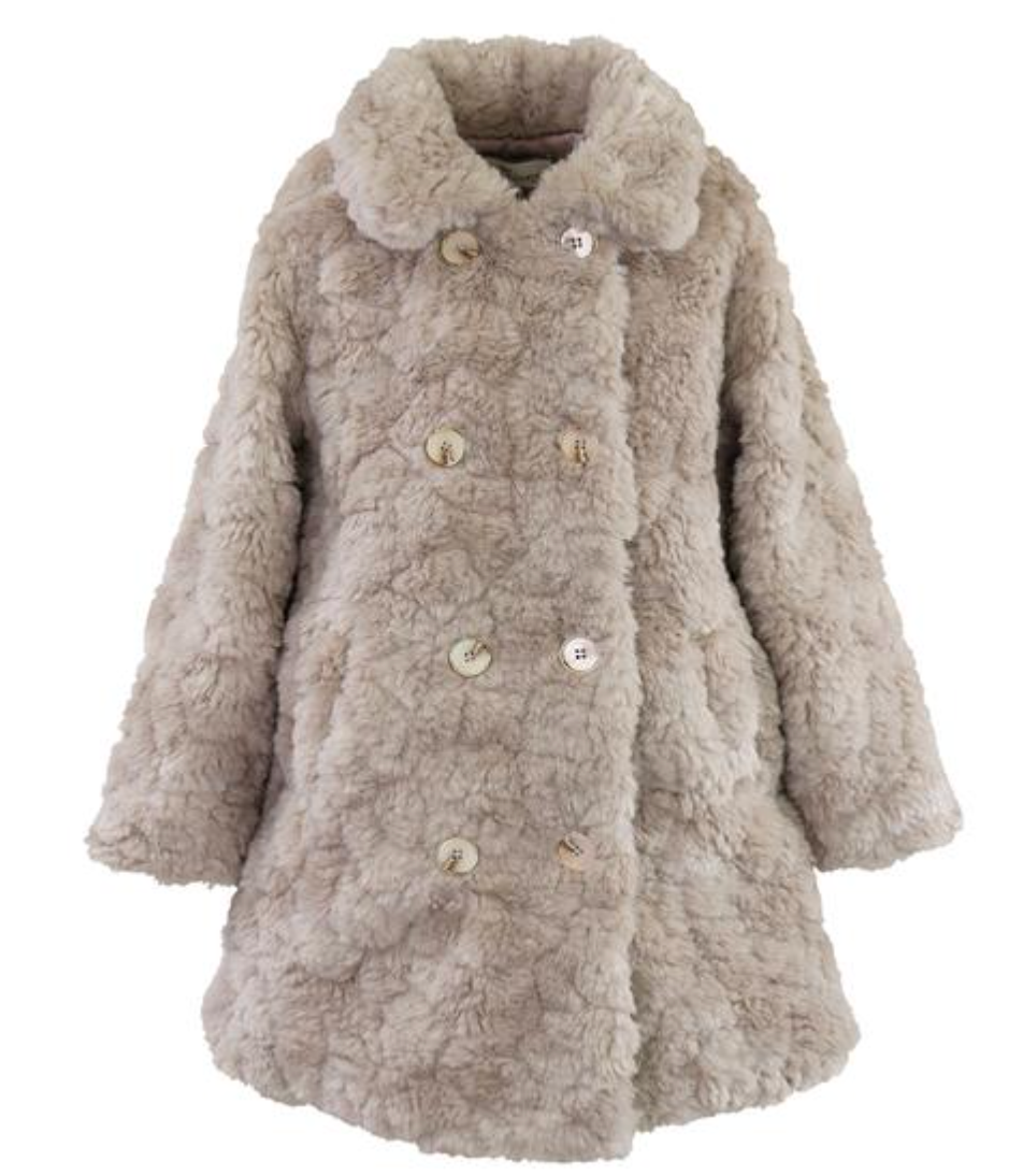 Double Breasted Teddy Coat (Big Kid)