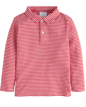 Red Stripe LS Polo (Kid)