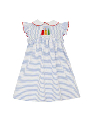 Blue Stripe Crayon Dress (Toddler)