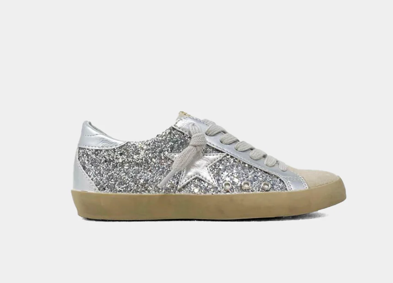 Silver Shimmer Paula Sneakers (Kid)