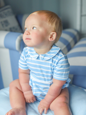 Sarasota Sky Stripe Pima Bradford Bubble (Infant)