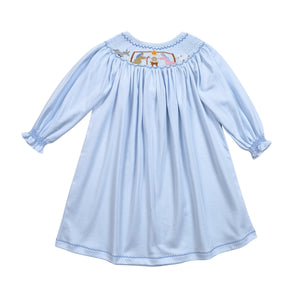 Nativity Hand Smocked Pima Bishop Dress (Baby)