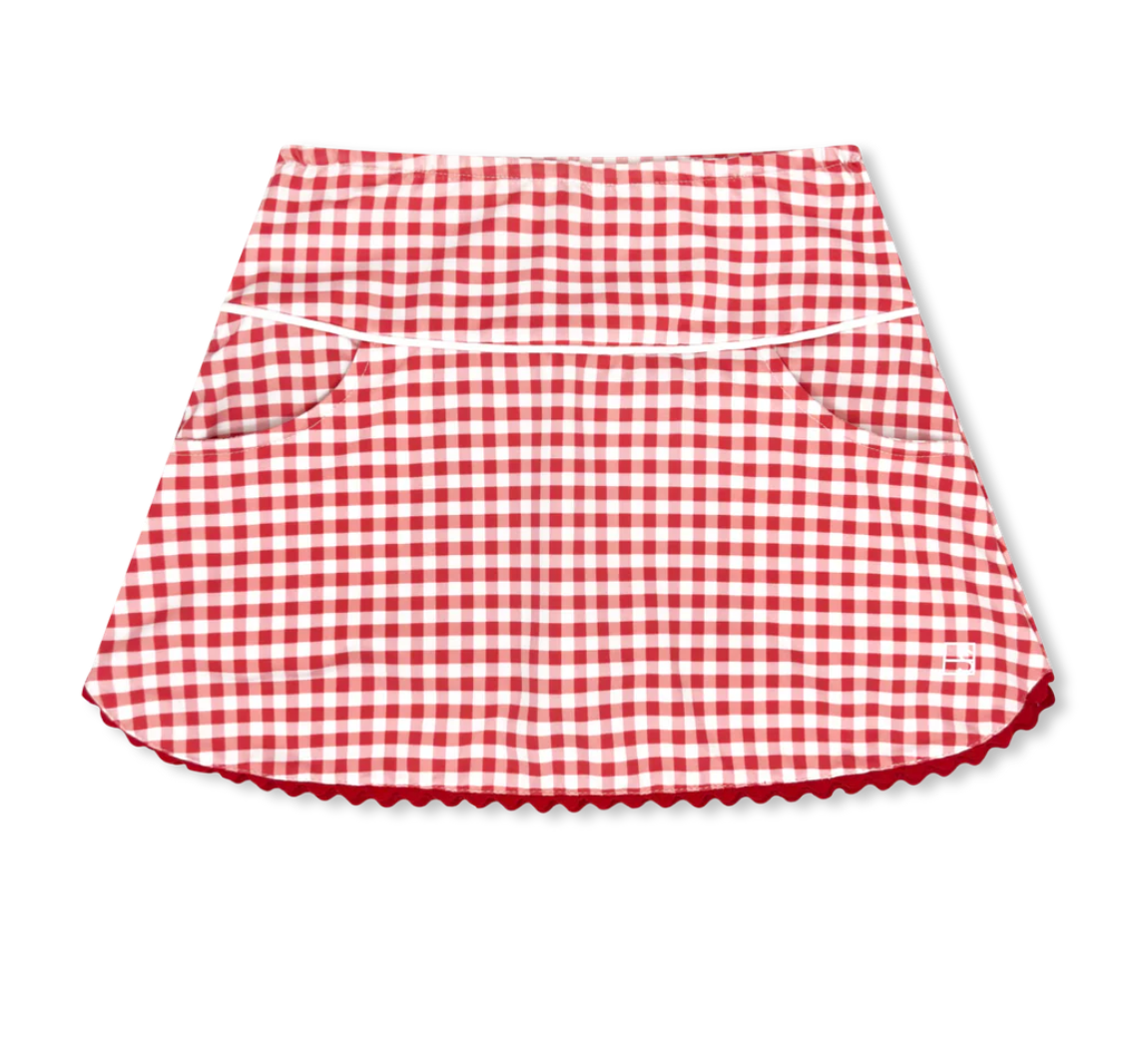 Tiffany Skort-Red/Purple/Royal Gingham