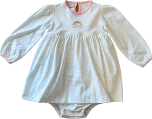 Dot Rainbow Onesie Dress (Infant)