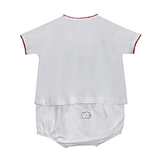 Crimson/Gray Unisex Diaper Set