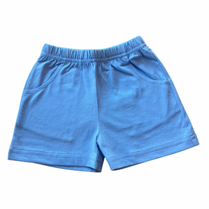 Light Blue Jersey Front Pocket Short