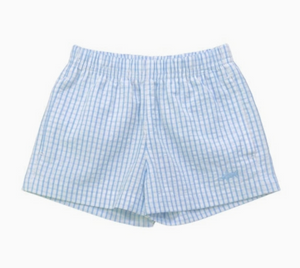 Naples Seaside White Plaid Seersucker Short (Kid/Big Kid)