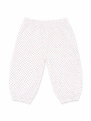 Boy White w/ Red Dot Bloomer Pant