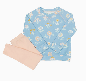 Emmy Floral Crewneck Sweater and Leggings Set (Kid)