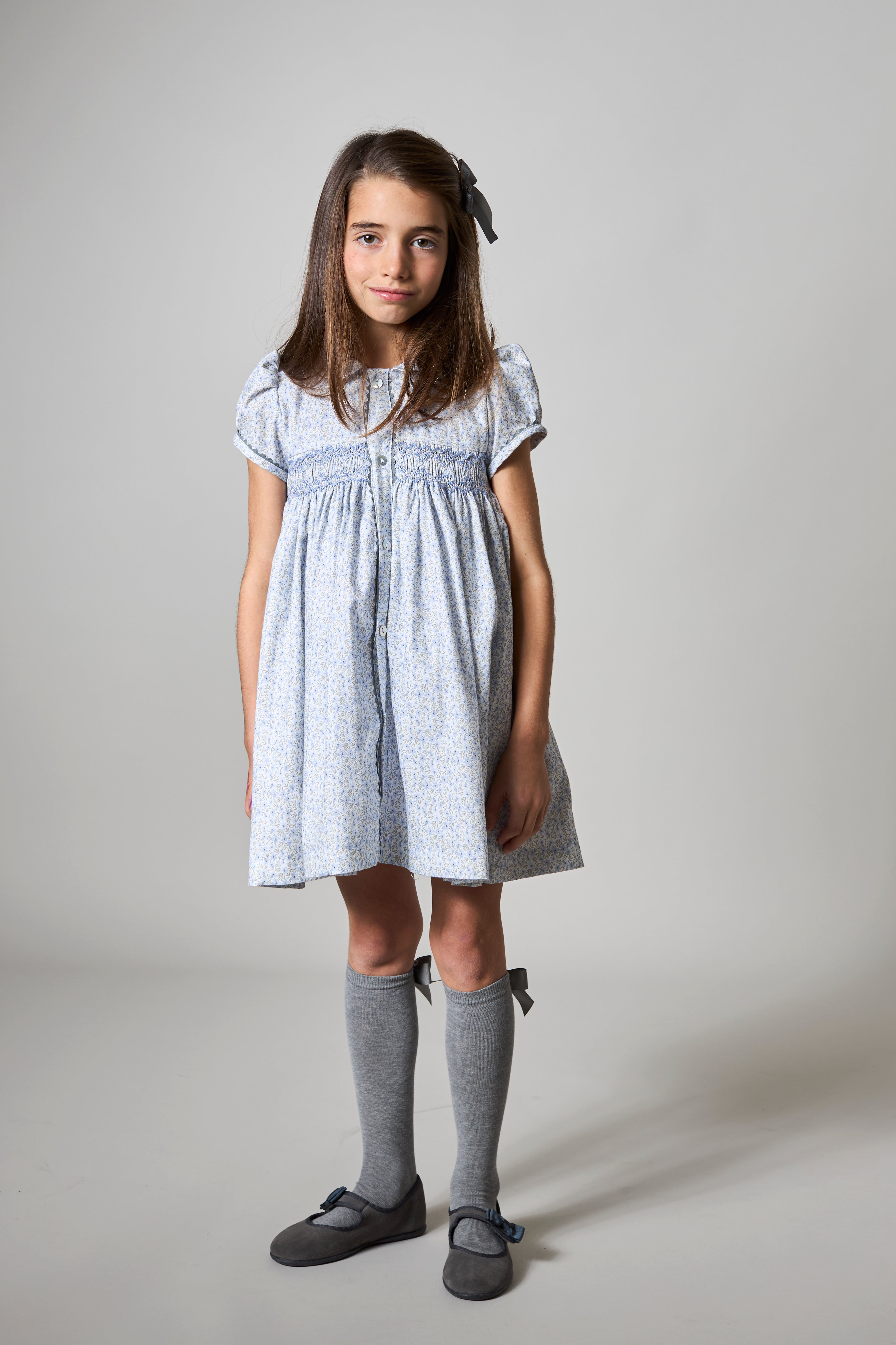 Girls Renata Smock Emb Dress (Kid)