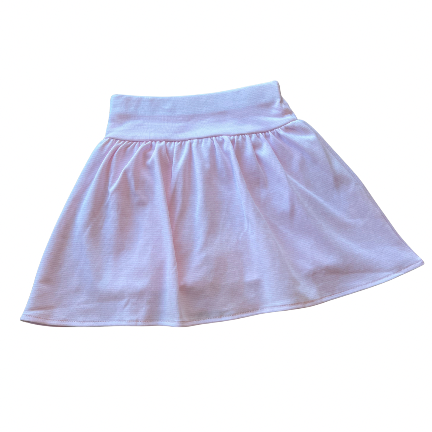 Light Pink Stripe Gathered Skort
