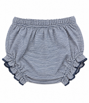 Dark Royal Stripe Girl Diaper Cover