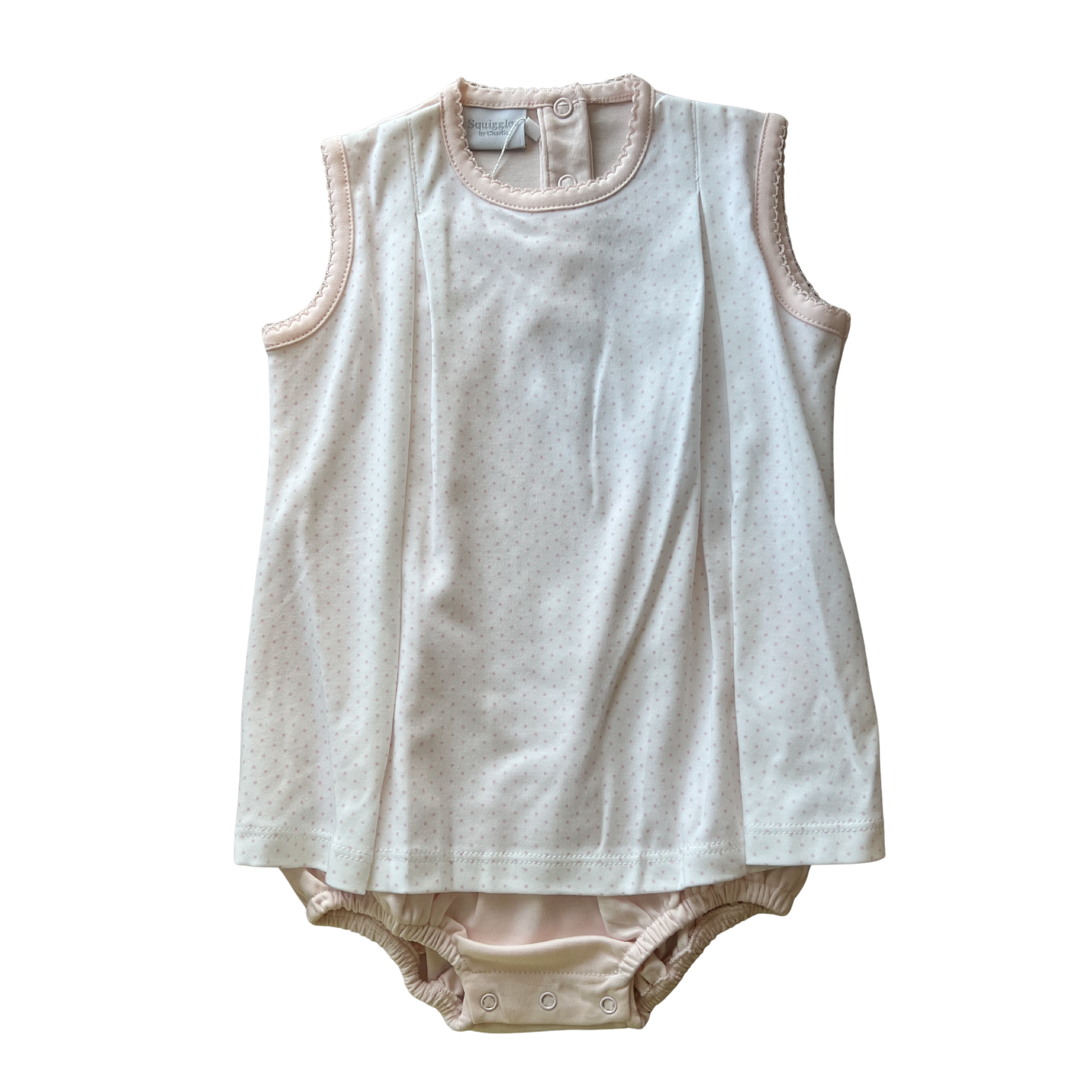Pink Dot Dressy Romper