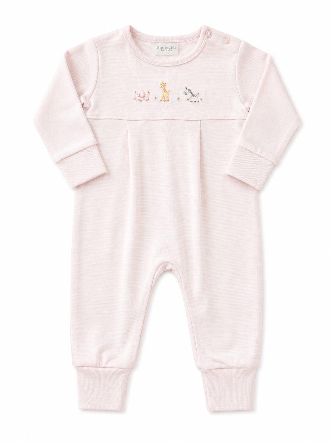Pink Mini Baby Safari LS Coverall
