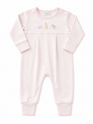 Pink Mini Baby Safari LS Coverall