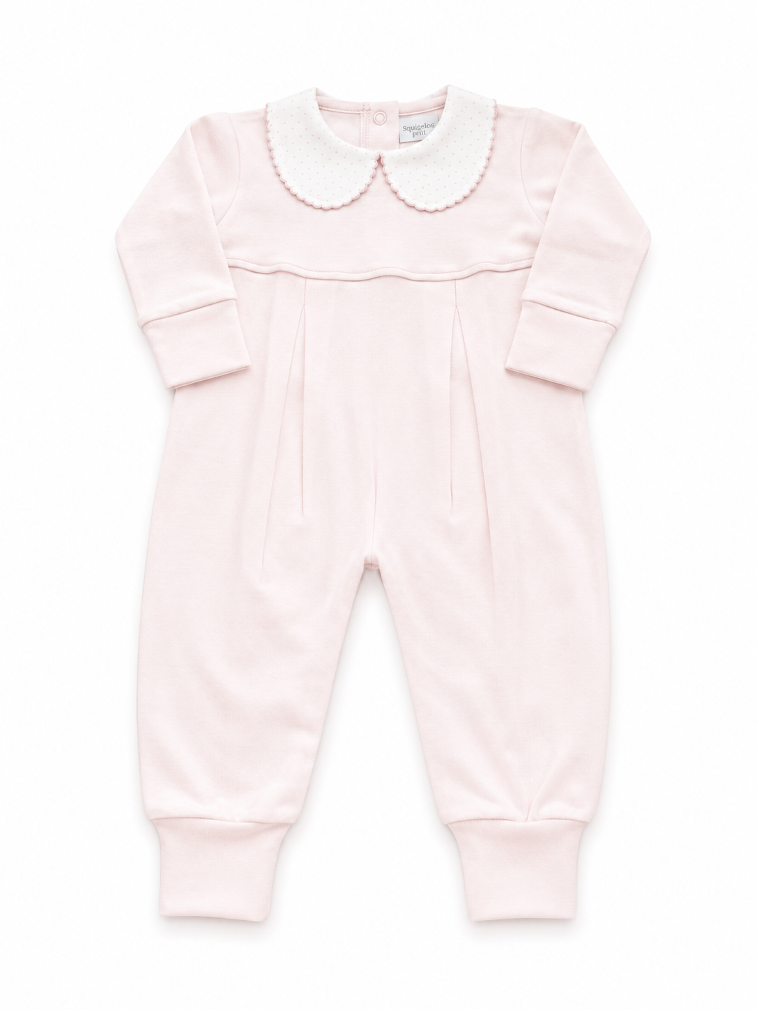 Pink Dot Collar LS Coverall