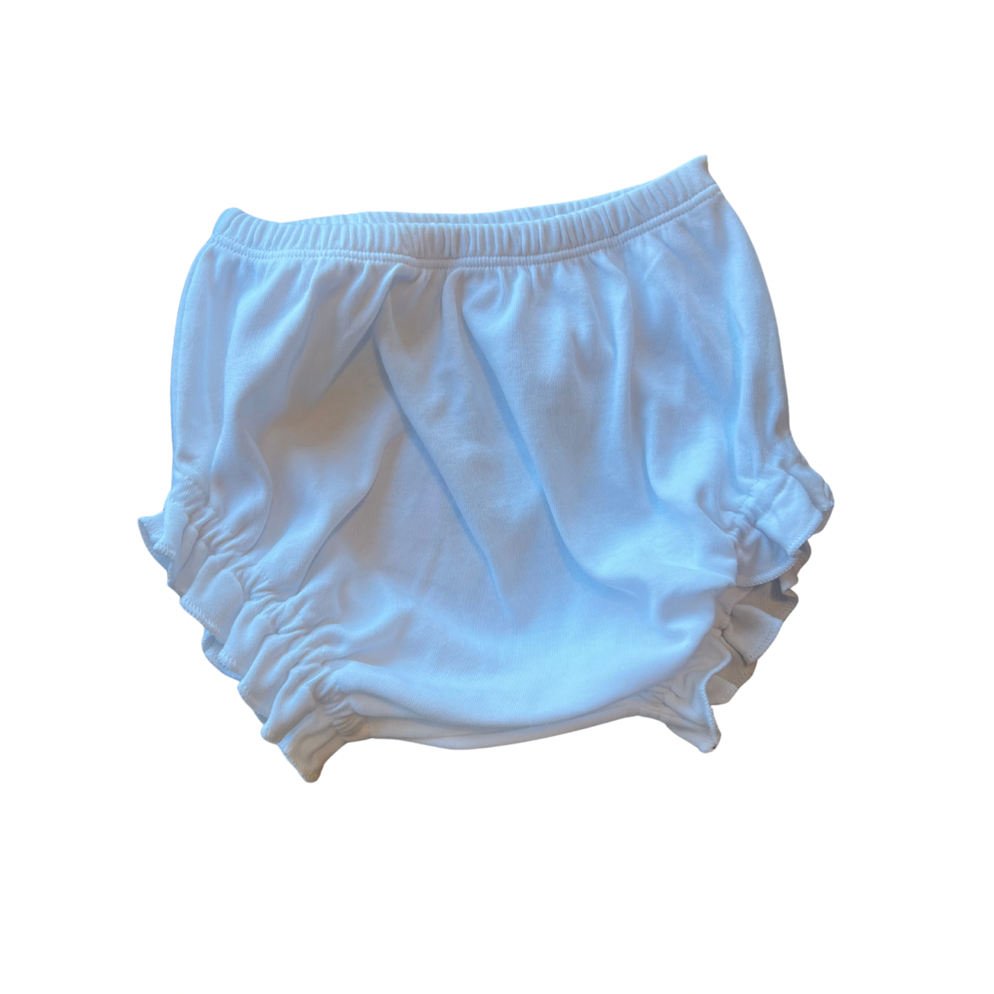 Girl White Solid Diaper Cover