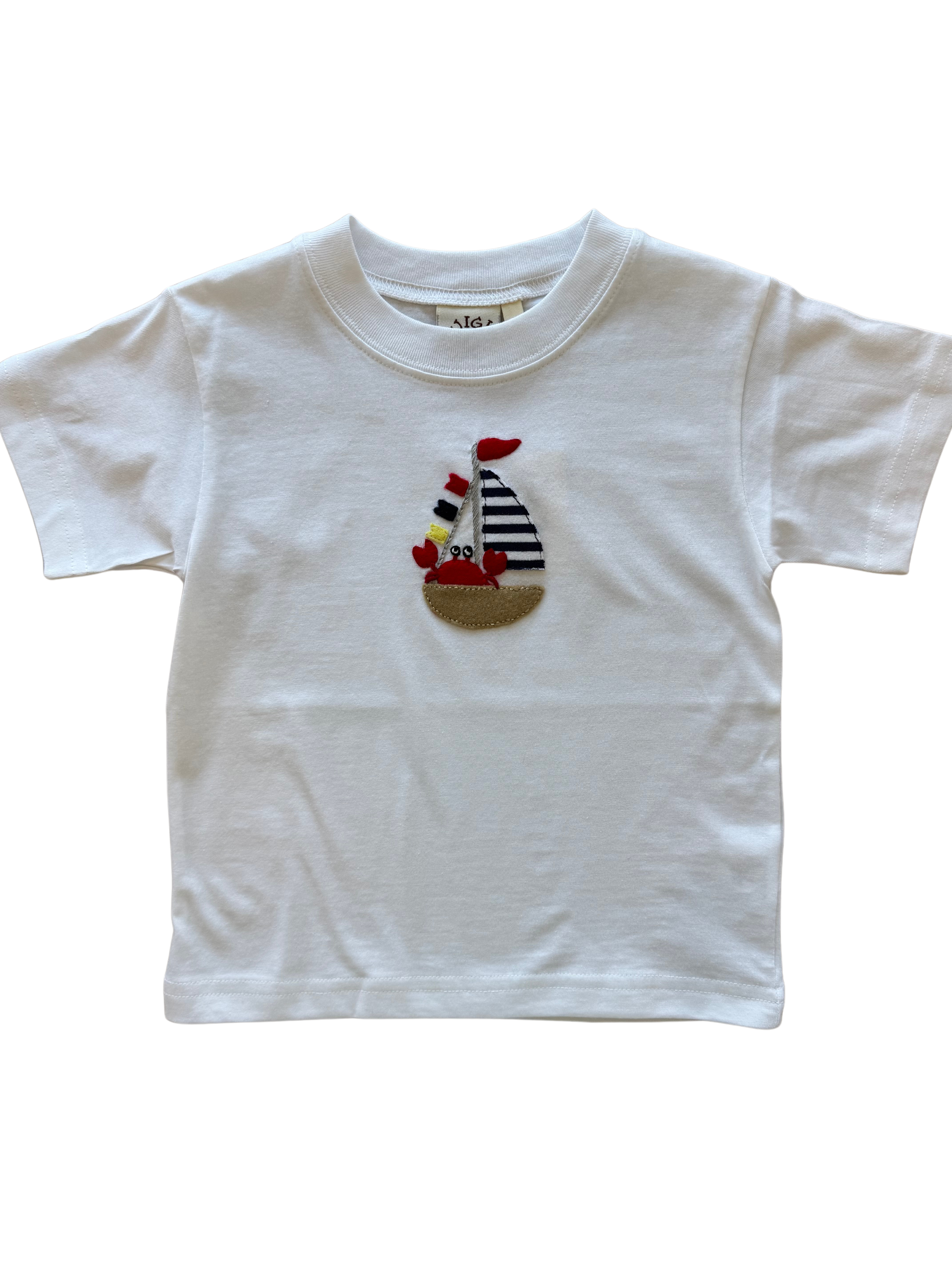 White Sailboat & Crab Top (Kid)