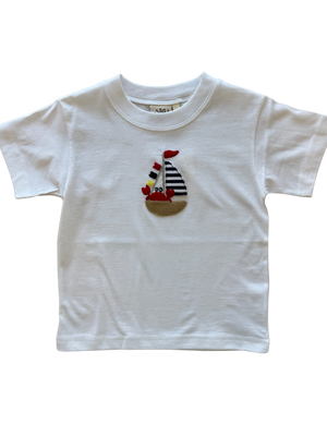 White Sailboat & Crab Top (Kid)