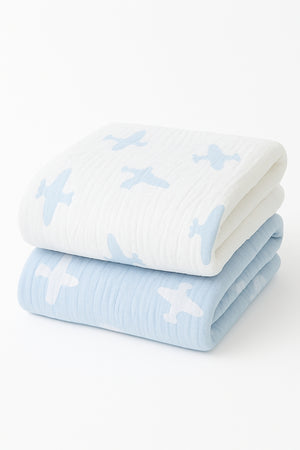 Airplane Receiving Baby Blanket