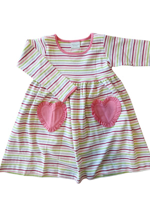 Popover Heart Pocket Dress (Toddler)