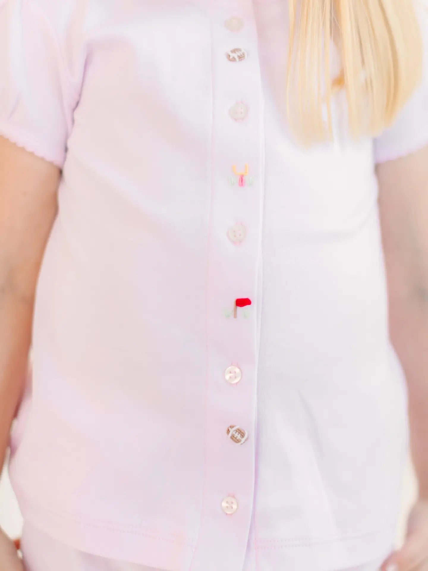 Pale Pink Football Season Dress Set