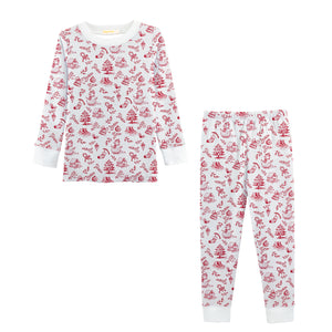 Christmas Toile Printed Kid Set (Toddler)