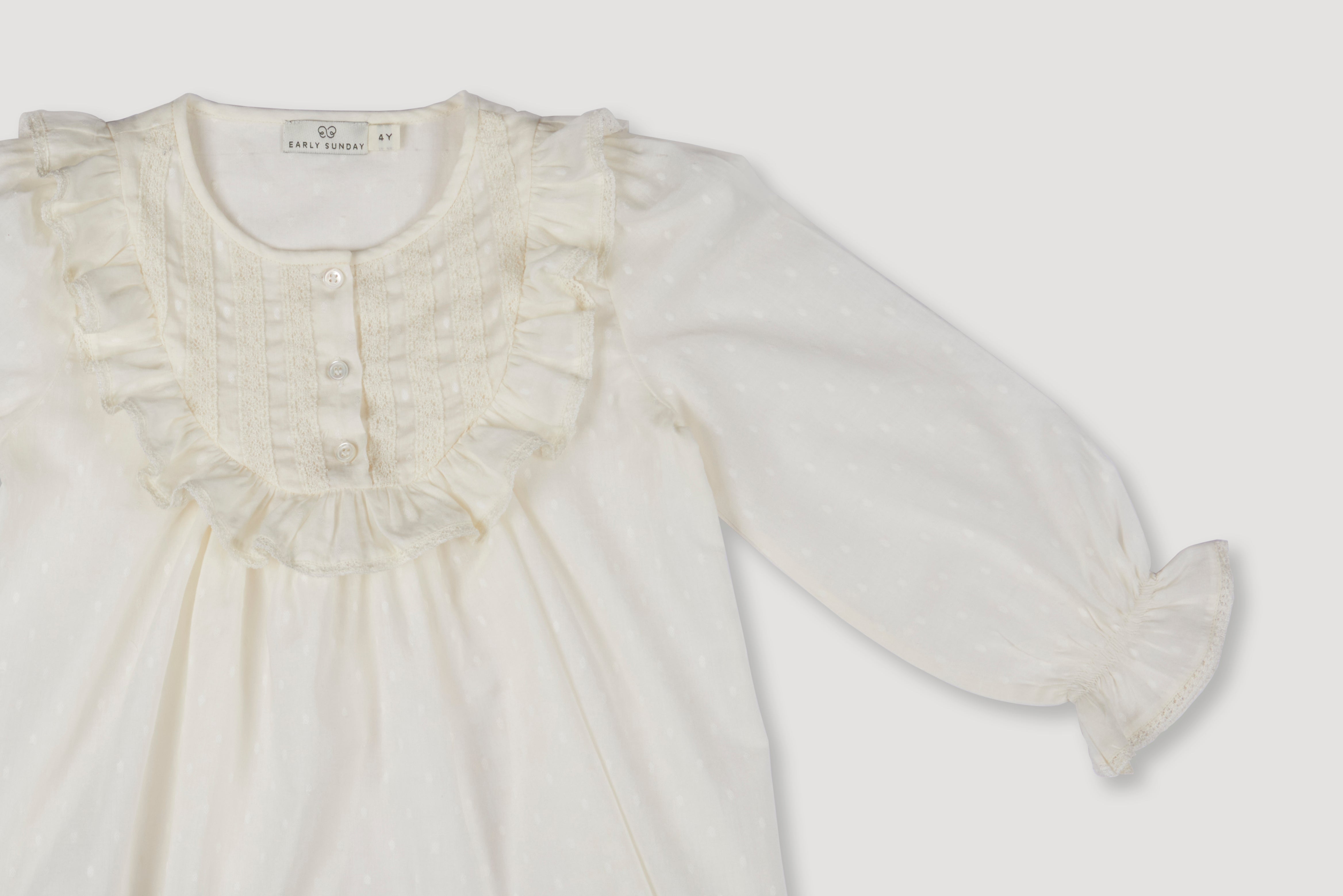 Lauren Blouse-Ecru (Kid)