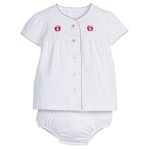 Apple Embroidered Layette Knit Set (Baby)