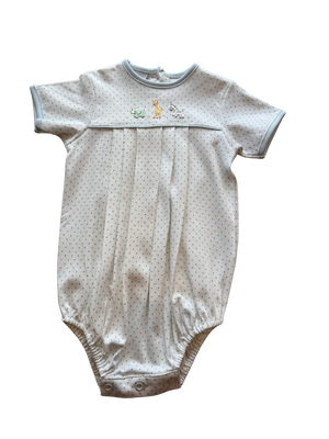 Mini Boy Baby Safari Pleated Romper (Infant)