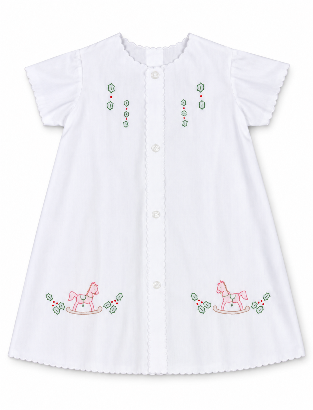 White Christmas Horse Day Gown