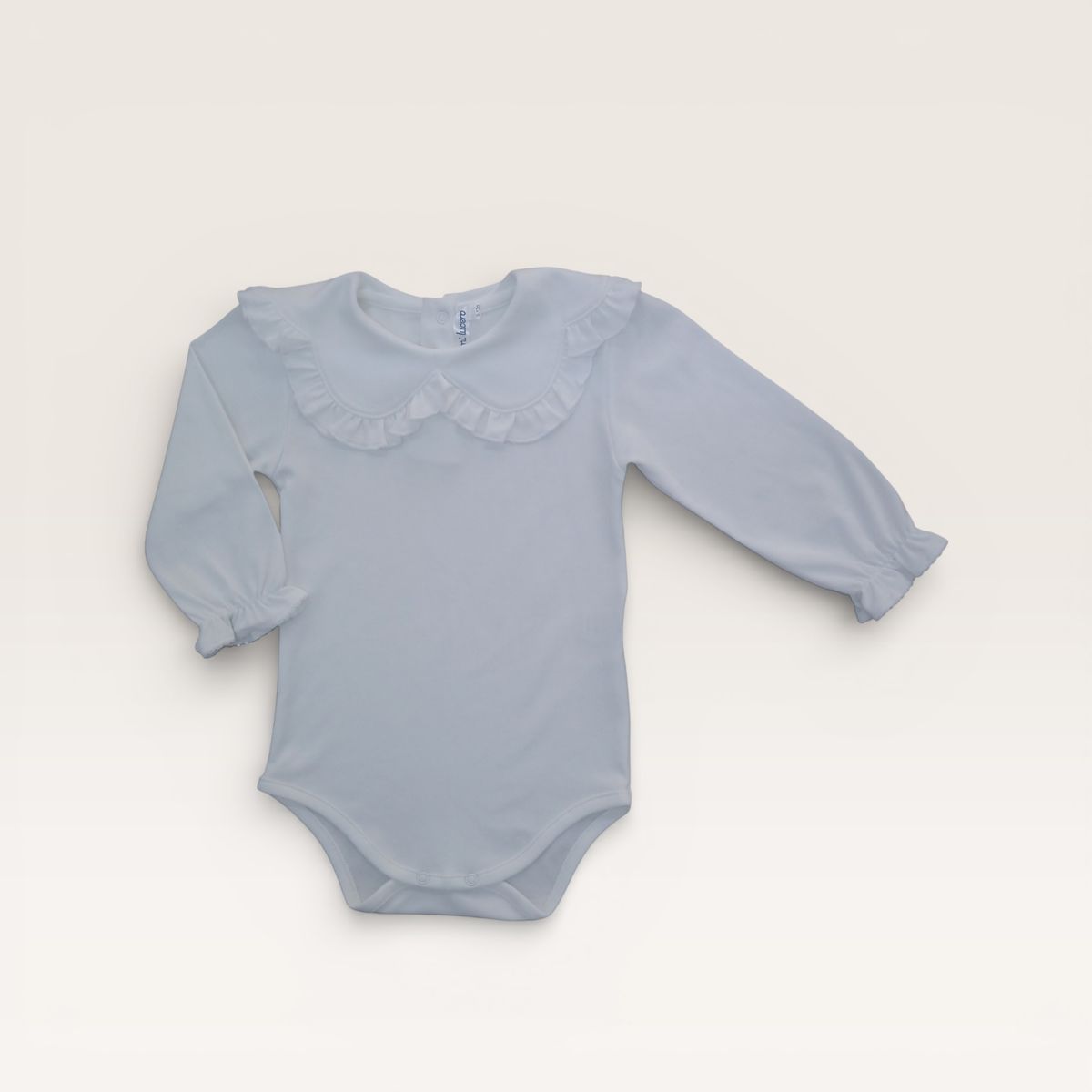 Baby Girl Scalloped Collar Pima Onesie