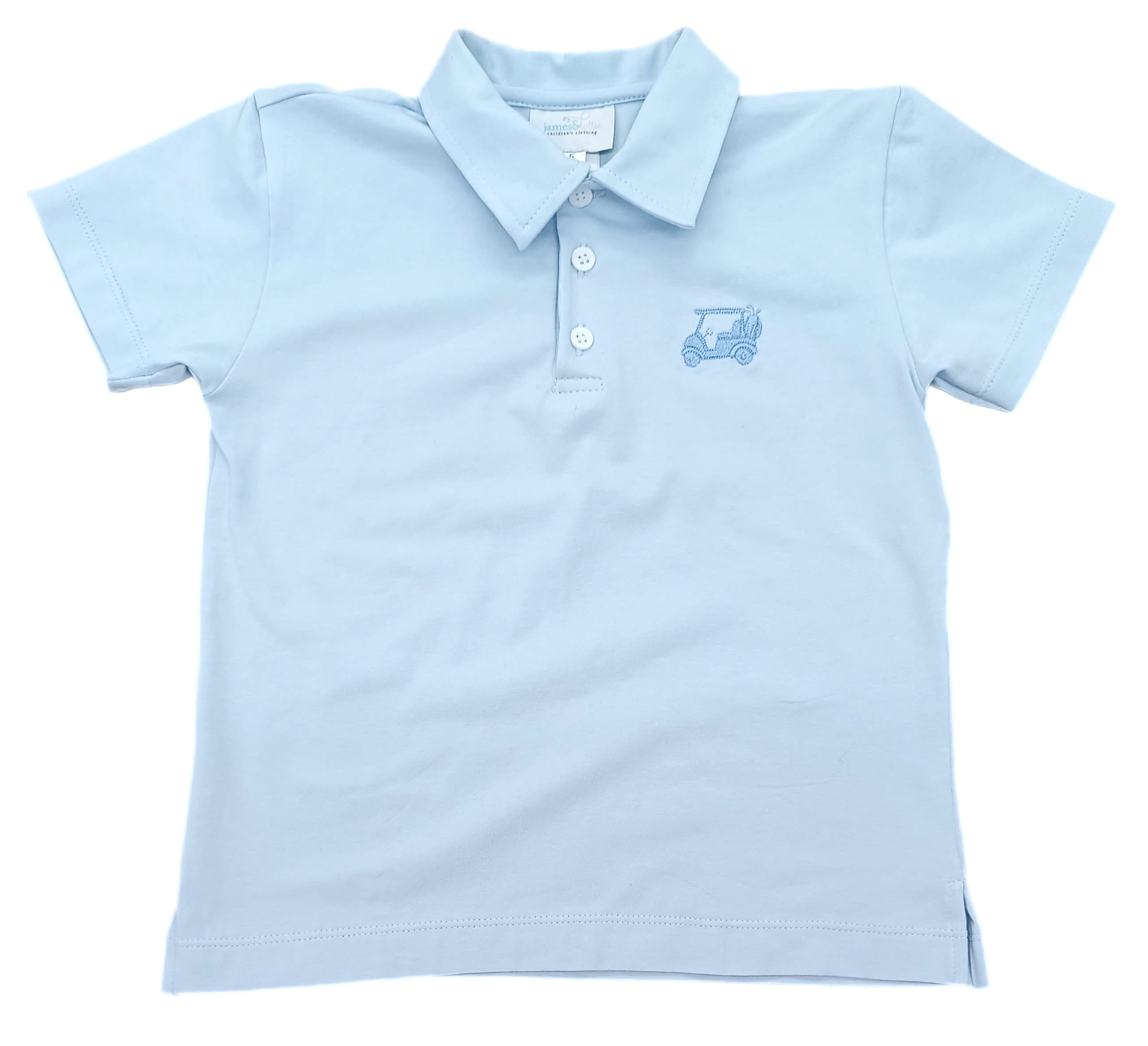 *PRE-ORDER* Light Blue Polo with Golf Cart (Kid)