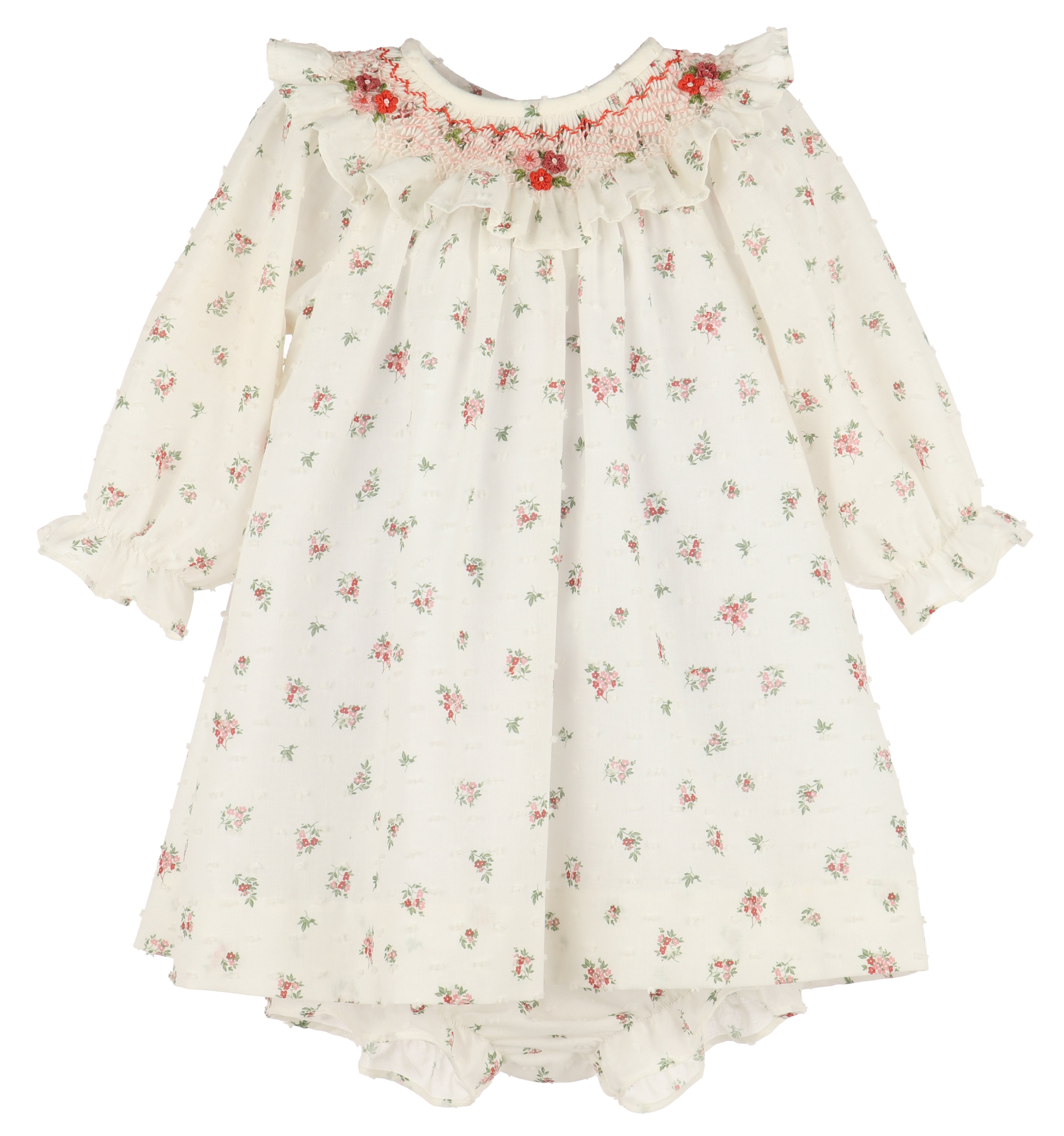 Cream Plumetti Floral Smock