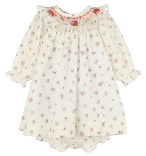 Cream Plumetti Floral Smock