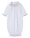 White/Red Holiday Medley Smocked Sack