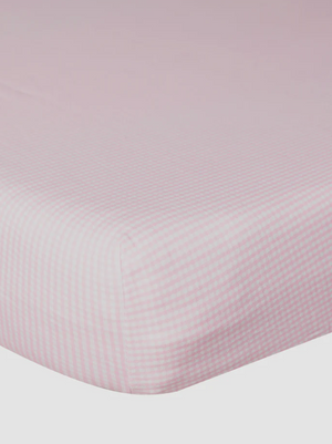 Crib Sheets-Blue & Pink Gingham