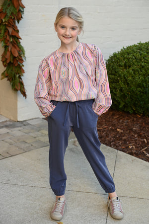 Katie Whimsy Teal Top