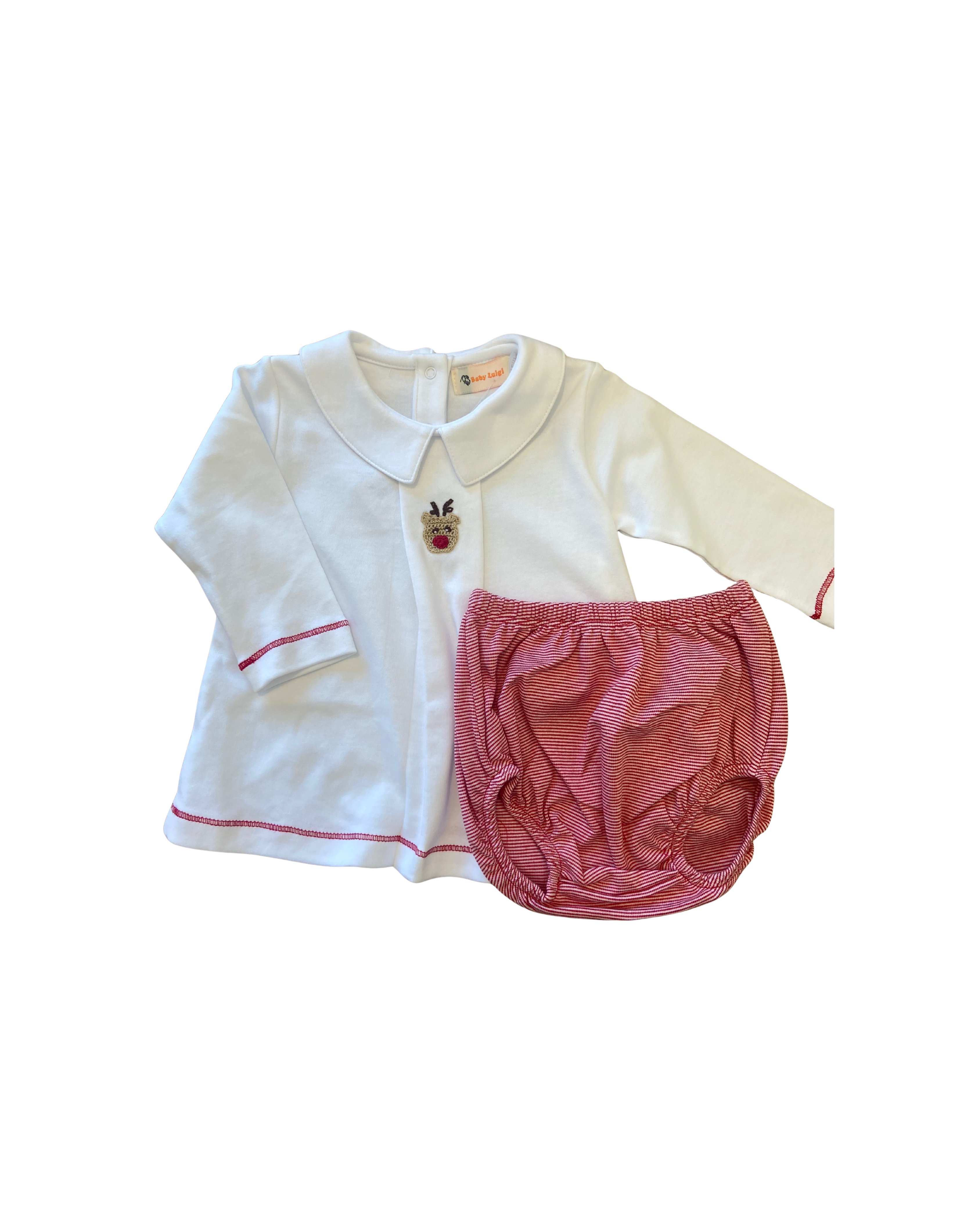 White/Red Rudolph Boy Set