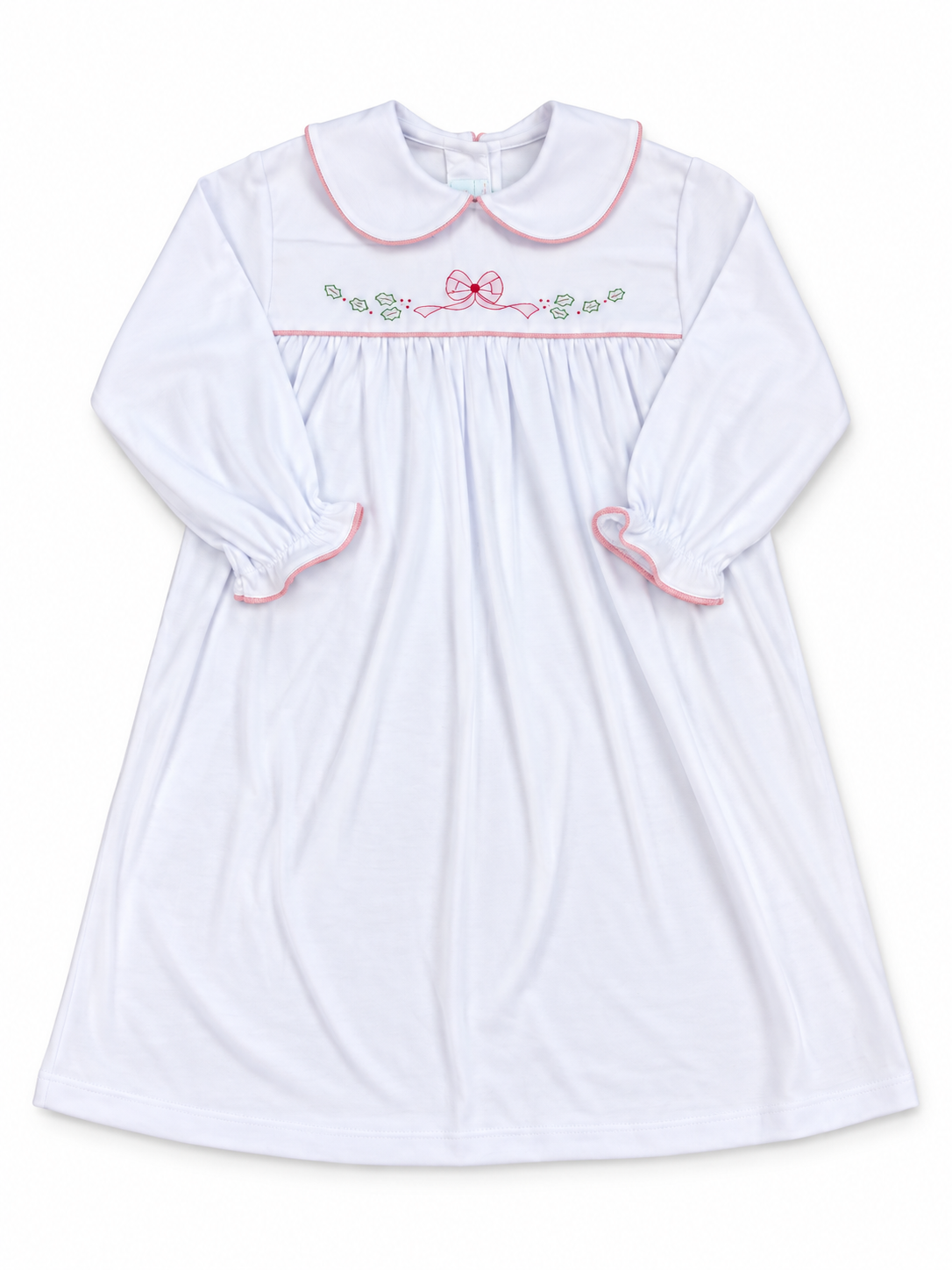 White/Red Christmas Bow Dress