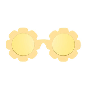 Yellow Sun Ray Flower Mirrored Sunglasses 6+