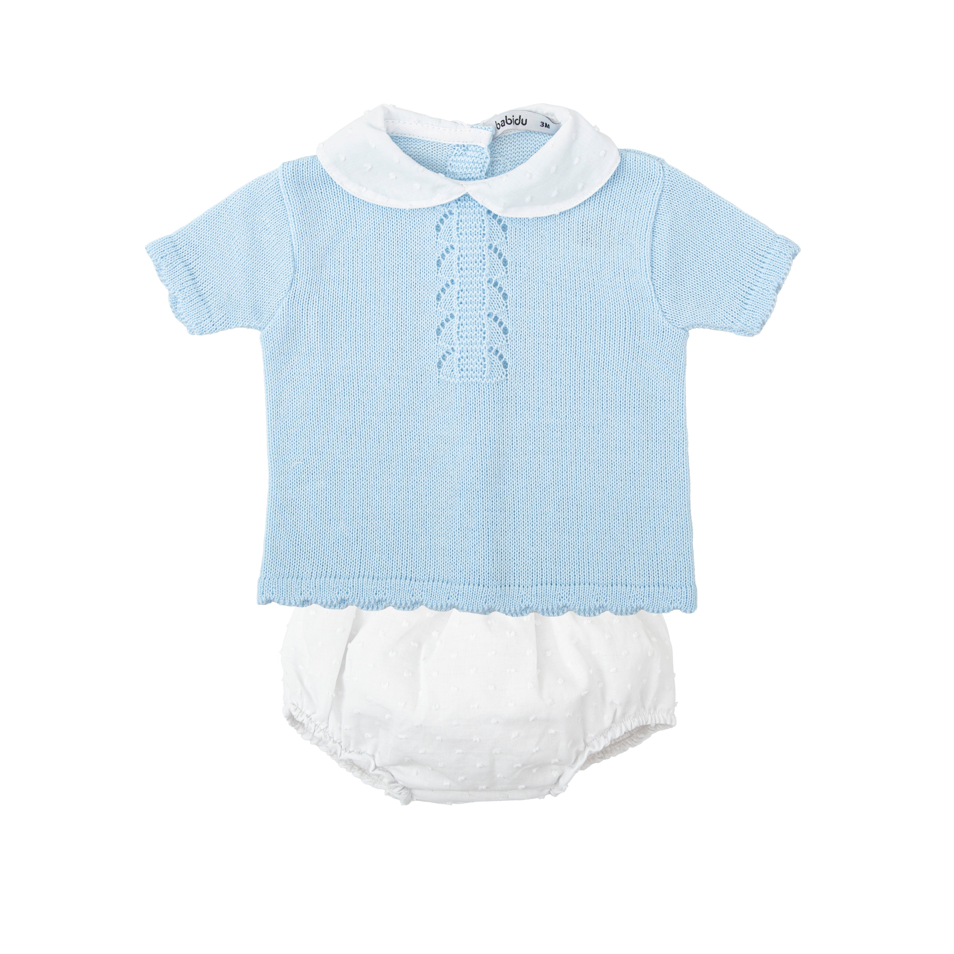 Boys Knitted Swiss Dot Set (Baby)