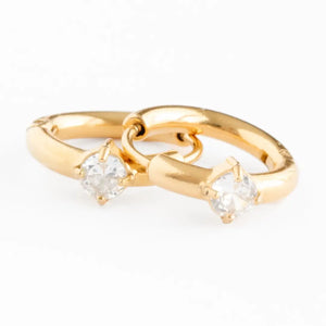 Single Diamond Hoops
