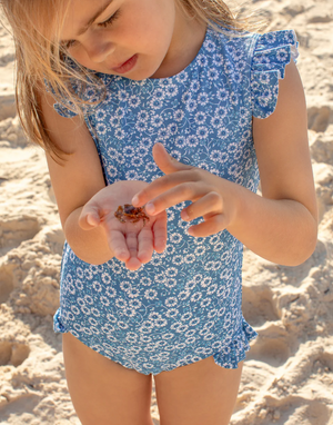 Rosebay Ruffle Cap Rashguard One Piece (Kid/Big Kid)