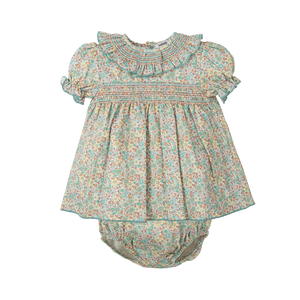 Fall Floral Collar Dress Set