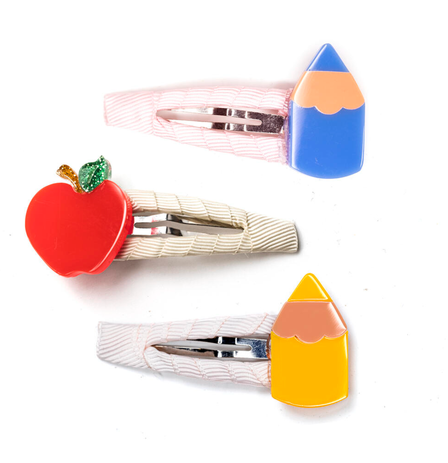 Pencils Vibrant Colors & Apple Clips