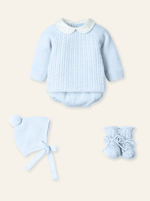 Blue Sky Knitted Sweater Outfit